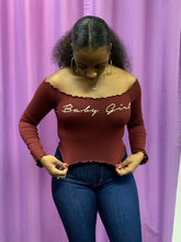 Load image into Gallery viewer, BABY GIRL TOP (burgundy)

